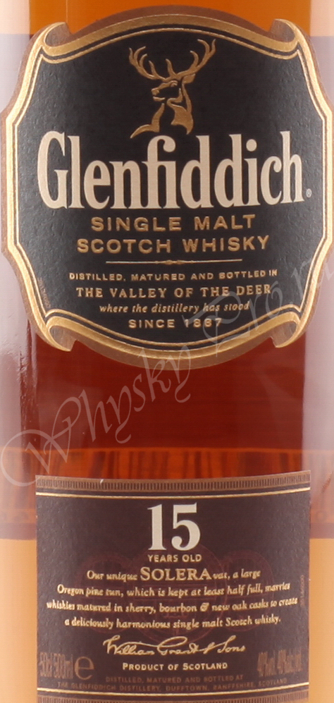 Glenfiddich 15 years 0.5l