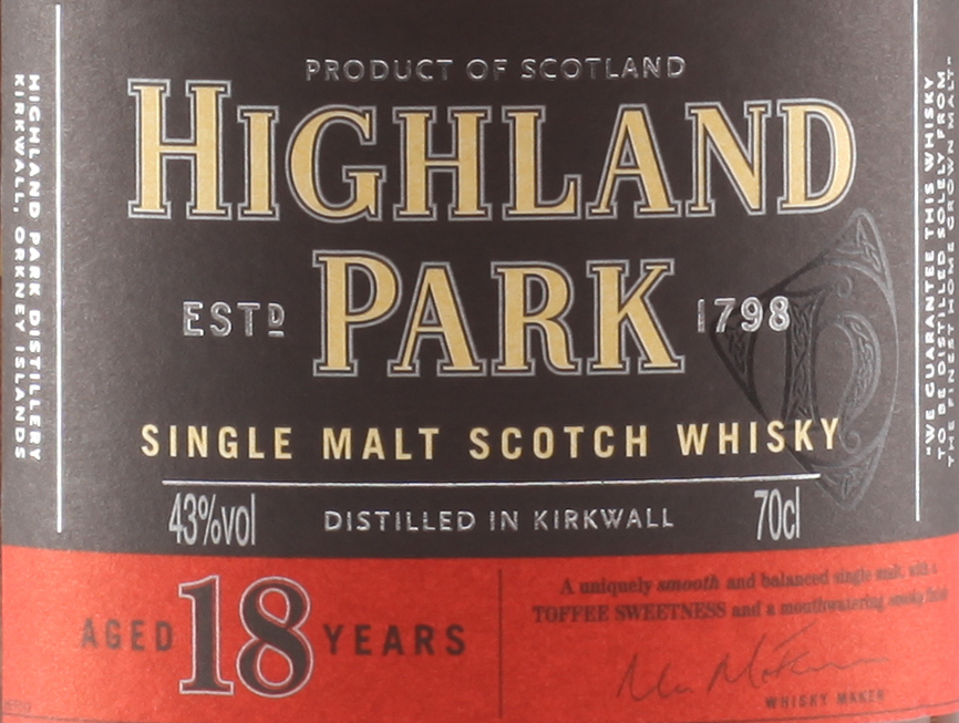 Highland Park 18 years