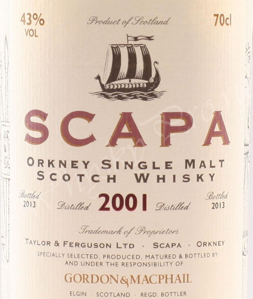 Scapa 2001 year / Gordon & Macphail