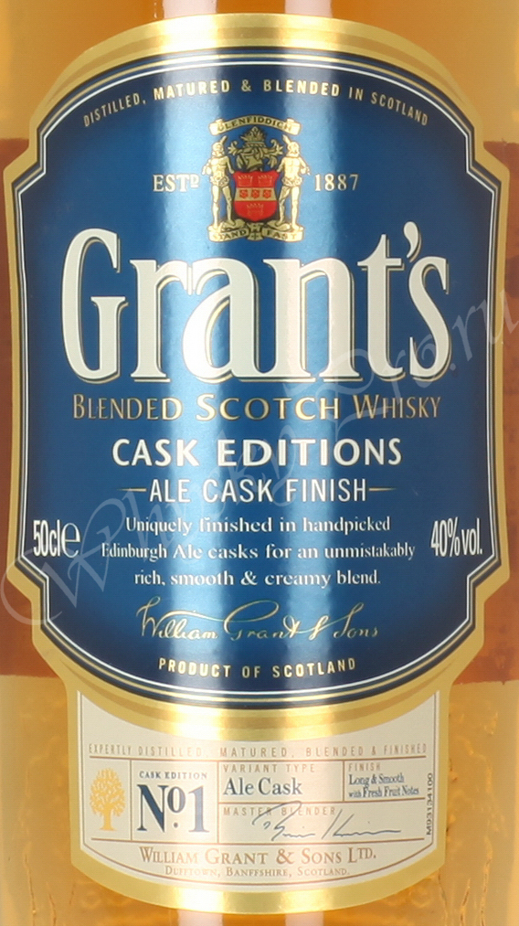 Шотландский виски Грантс Эйл Каск виски Grants Ale Cask 0.5