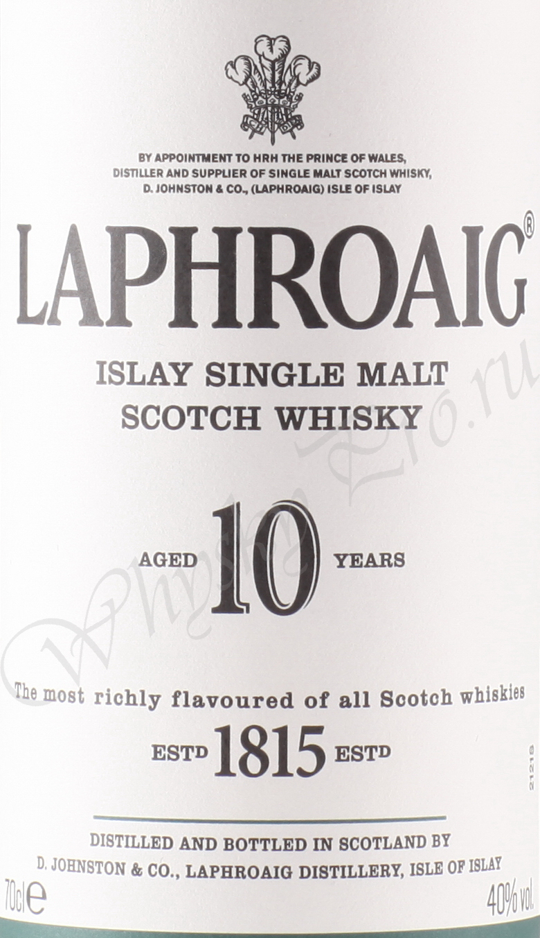      10   Laphroaig 10 years Single Malt
