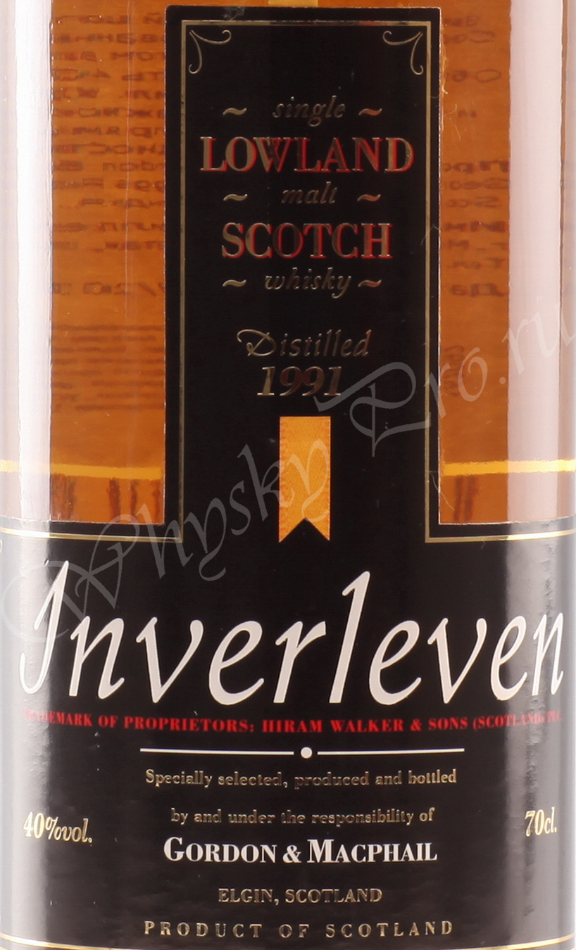 Виски Шотландский виски скотч Инверлевен Сингл Молт 1991 года виски Inverleven Single Malt 1991