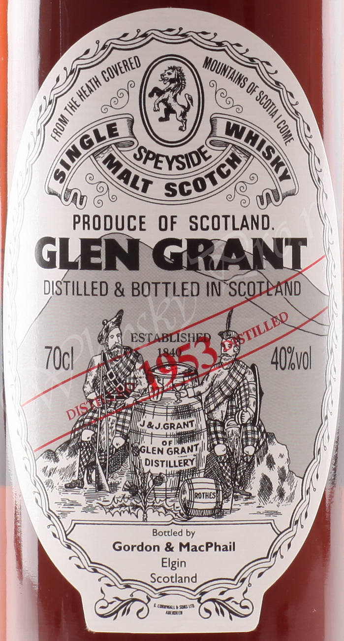 Виски односолодовый Глен Грант 1953 года Виски Glen Grant 1953
