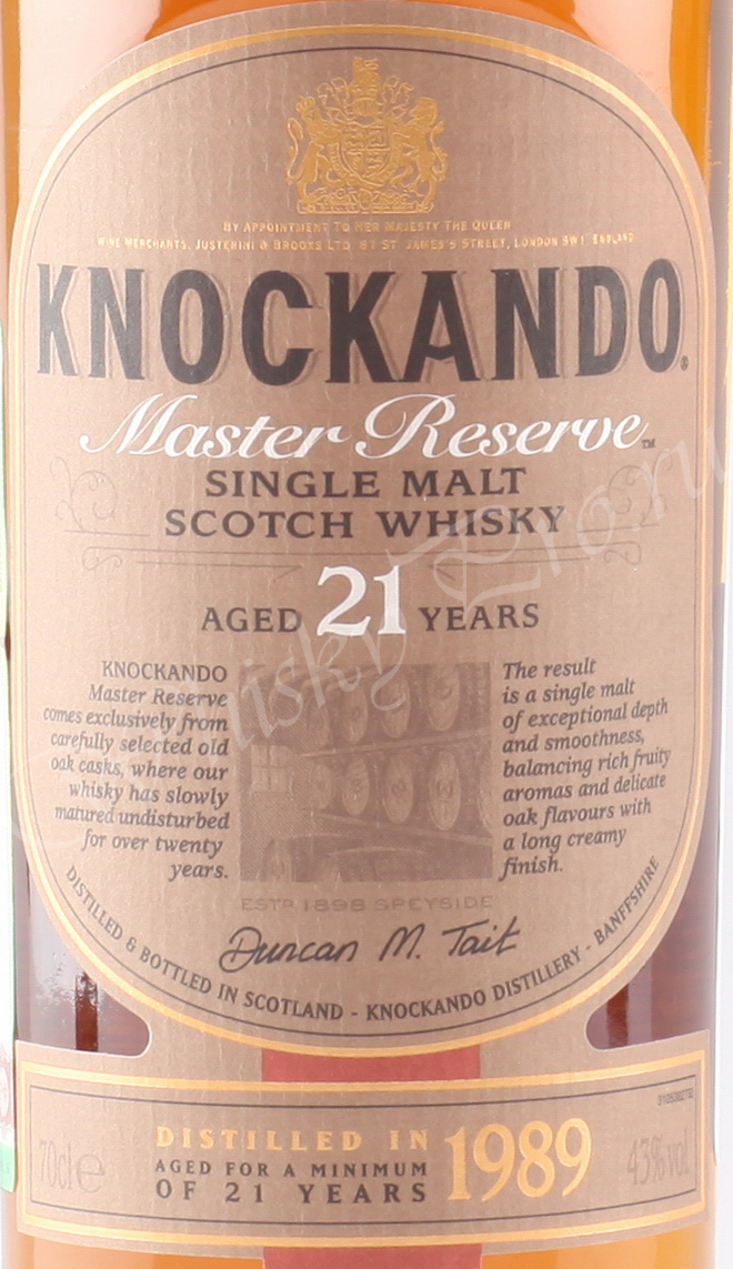 Knockando 21 years 1989 с двумья бокалами