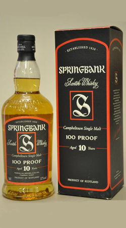 Шотландский виски Спрингбэнк 10 лет виски Springbank 100 Proof 10 years