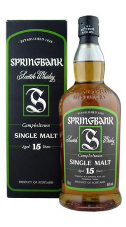 Шотландский виски Спрингбэнк Сингл Молт 15 лет виски Springbank Single Malt 15 years